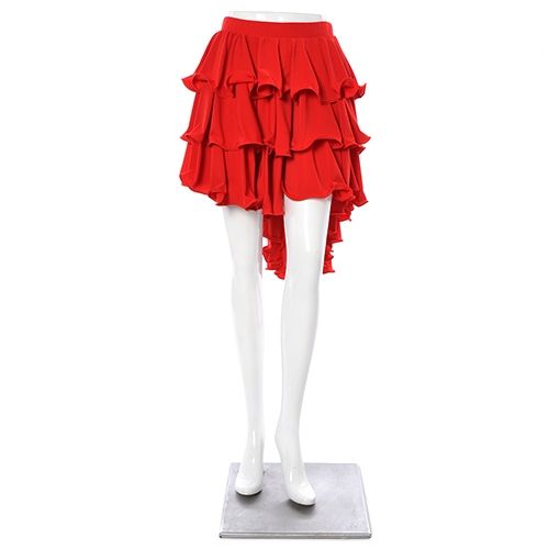 新品　社交ダンス　ラテン　スカート　赤　ジャイブ　ルンバ　衣装　2691