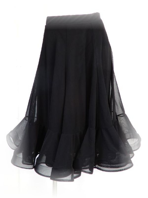 黒ですが、軽やかな社交ダンススカート2 | 社交ダンスドレス 格安 通販