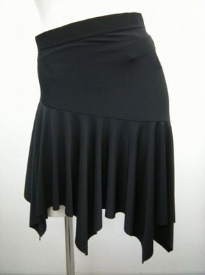 【sk767】社交ダンス衣装　ミニスカート　ラテン用　　ブラック