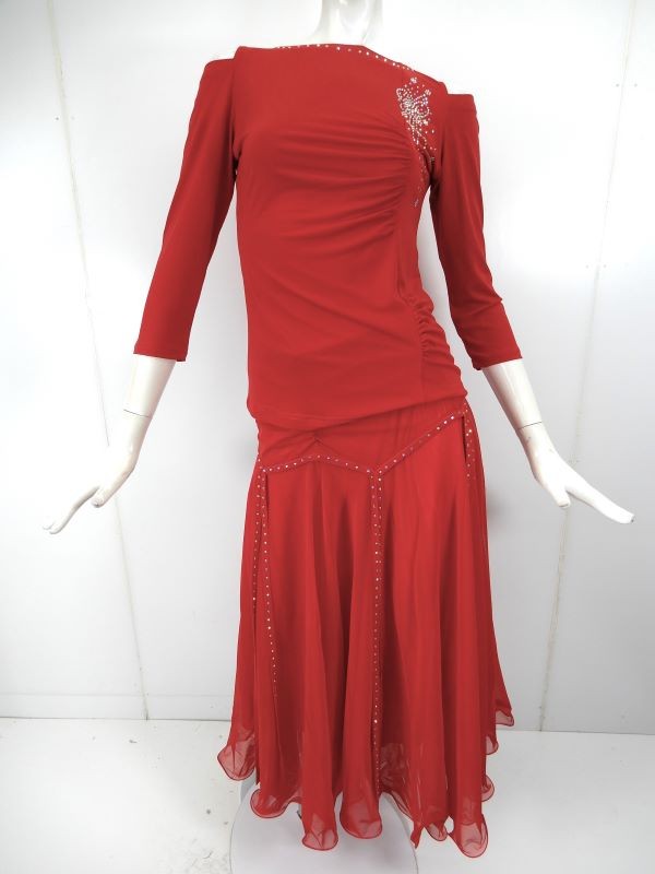 ☆新入荷商品☆【c651】ショルダーホールトップス　レッド