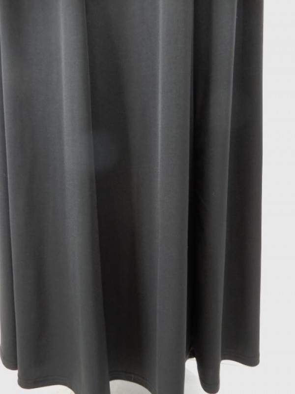 【sk865】社交ダンス　コーラス衣装　ロングスカート　8枚はぎ　裏付き　ブラック